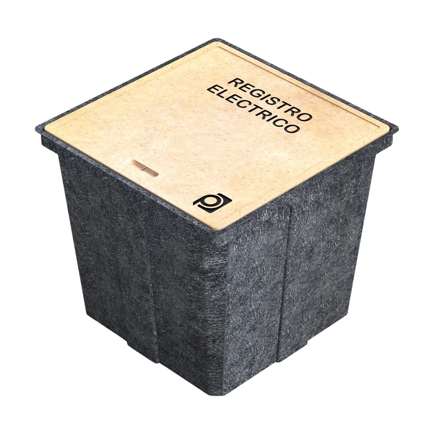 Registro de 65×65×60 cm con Tapa Concreto polimérico y Cuerpo en Fibra de Vidrio Apilable