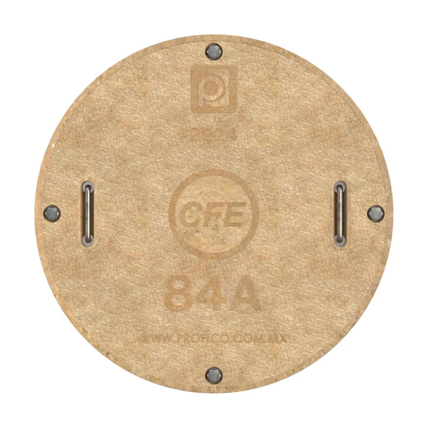 Tapa para Brocal 84-A de 4 Tornillos en Concreto polimérico
