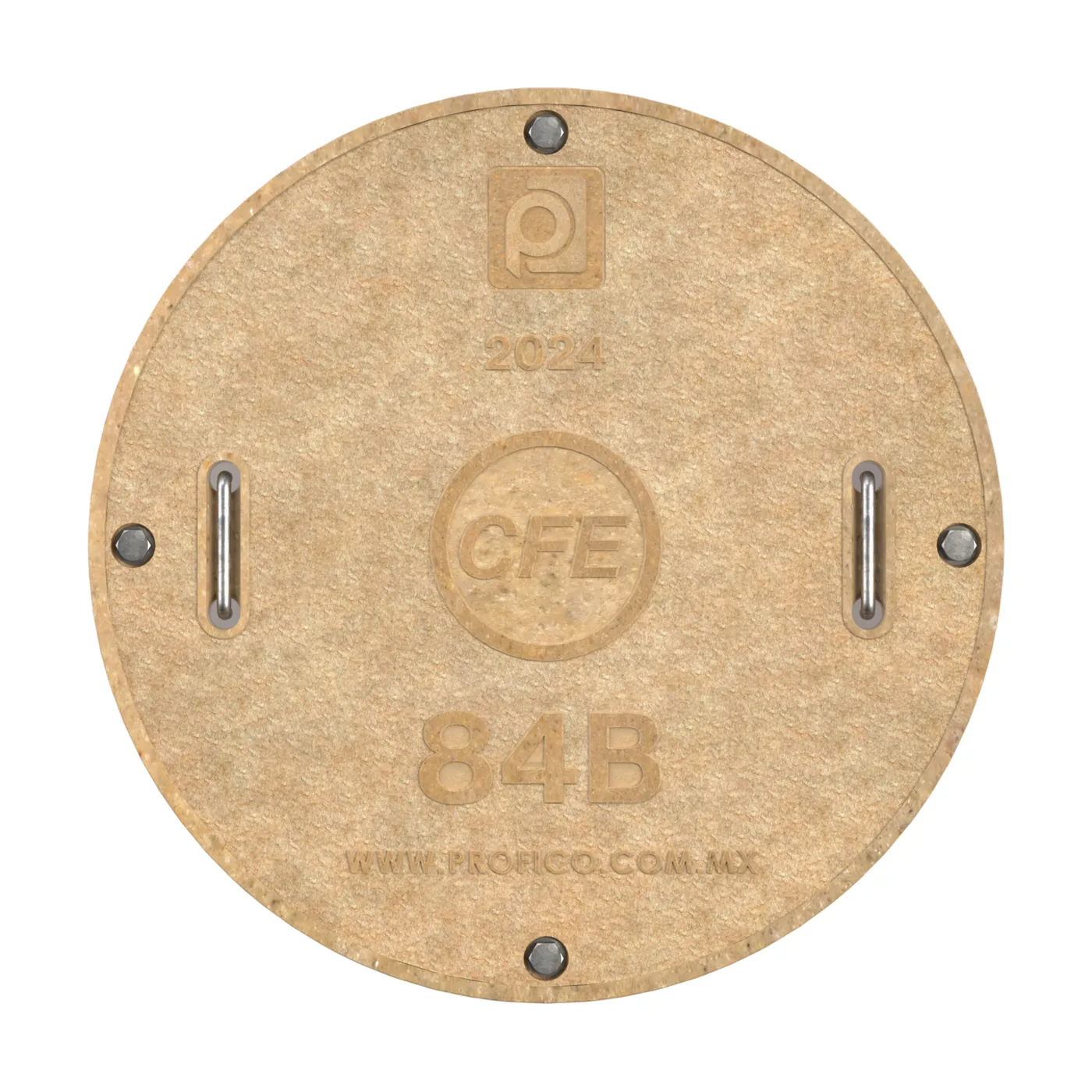 Tapa para Brocal 84-B de 4 Tornillos en Concreto polimérico